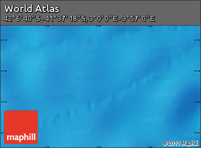 Physical Map of the Area around 41° 51' 59" S, 3° 28' 30" E