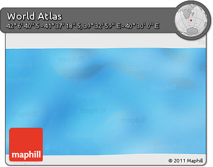 Shaded Relief 3D Map of the Area around 41° 51' 59" S, 40° 1' 29" E