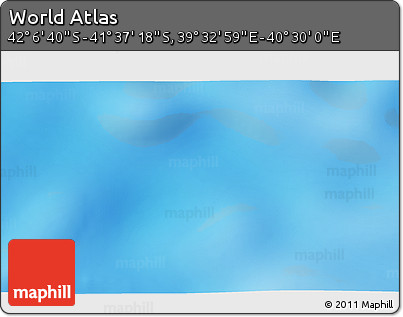 Shaded Relief 3D Map of the Area around 41° 51' 59" S, 40° 1' 29" E
