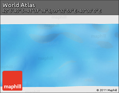 Shaded Relief 3D Map of the Area around 41° 51' 59" S, 40° 1' 29" E