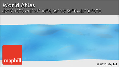 Physical Panoramic Map of the Area around 41° 51' 59" S, 40° 1' 29" E