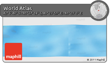 Physical Panoramic Map of the Area around 41° 51' 59" S, 40° 52' 30" E