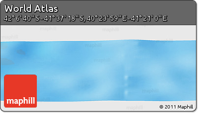 Physical Panoramic Map of the Area around 41° 51' 59" S, 40° 52' 30" E