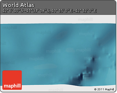 Satellite 3D Map of the Area around 41° 51' 59" S, 41° 43' 30" E