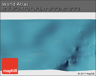 Satellite 3D Map of the Area around 41° 51' 59" S, 41° 43' 30" E