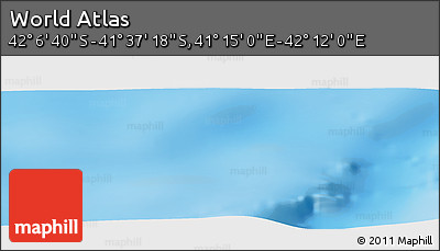 Physical Panoramic Map of the Area around 41° 51' 59" S, 41° 43' 30" E