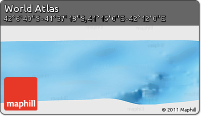 Physical Panoramic Map of the Area around 41° 51' 59" S, 41° 43' 30" E