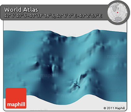 Satellite 3D Map of the Area around 41° 51' 59" S, 42° 34' 30" E