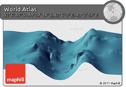 Satellite Panoramic Map of the Area around 41° 51' 59" S, 42° 34' 30" E