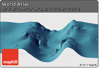Satellite Panoramic Map of the Area around 41° 51' 59" S, 42° 34' 30" E