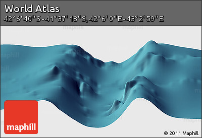 Satellite Panoramic Map of the Area around 41° 51' 59" S, 42° 34' 30" E