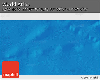 Physical 3D Map of the Area around 41° 51' 59" S, 42° 25' 29" W