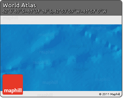 Physical 3D Map of the Area around 41° 51' 59" S, 42° 25' 29" W