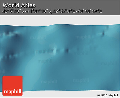 Satellite 3D Map of the Area around 41° 51' 59" S, 43° 25' 29" E