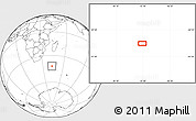 Blank Location Map of the area around 41° 51' 59" S, 43° 25' 29" E