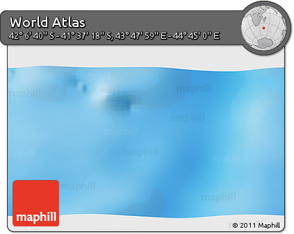 Physical 3D Map of the Area around 41° 51' 59" S, 44° 16' 29" E