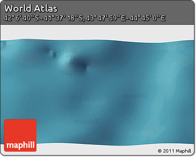 Satellite 3D Map of the Area around 41° 51' 59" S, 44° 16' 29" E
