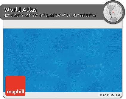 Physical 3D Map of the Area around 41° 51' 59" S, 44° 7' 30" W