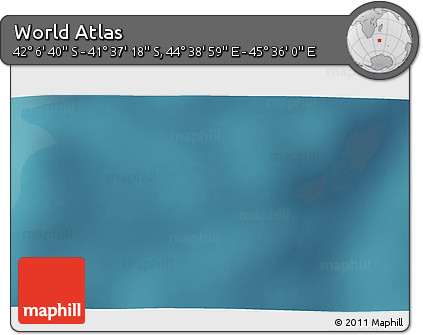 Satellite 3D Map of the Area around 41° 51' 59" S, 45° 7' 30" E