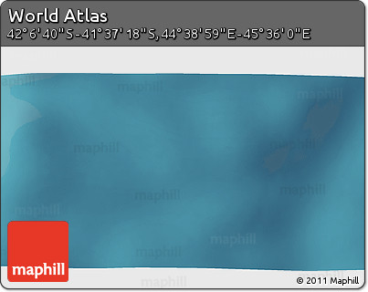 Satellite 3D Map of the Area around 41° 51' 59" S, 45° 7' 30" E