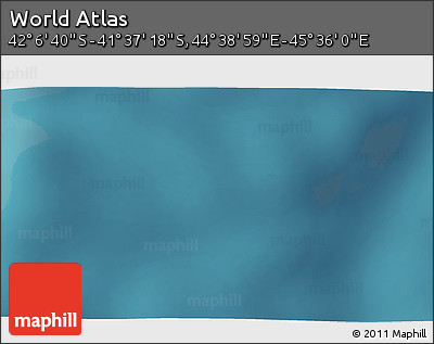 Satellite 3D Map of the Area around 41° 51' 59" S, 45° 7' 30" E