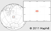 Blank Location Map of the area around 41° 51' 59" S, 47° 40' 29" E