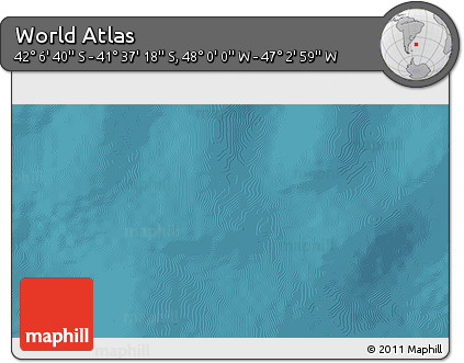 Satellite 3D Map of the Area around 41° 51' 59" S, 47° 31' 29" W