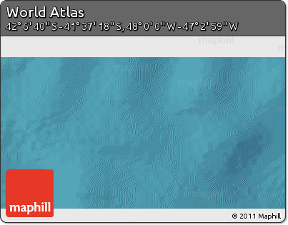Satellite 3D Map of the Area around 41° 51' 59" S, 47° 31' 29" W