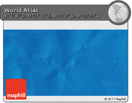 Physical 3D Map of the Area around 41° 51' 59" S, 48° 22' 30" W