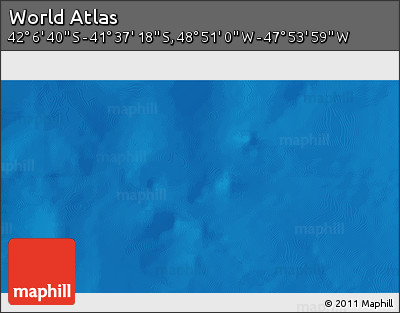 Physical 3D Map of the Area around 41° 51' 59" S, 48° 22' 30" W