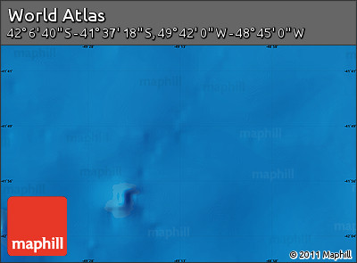Physical Map of the Area around 41° 51' 59" S, 49° 13' 30" W