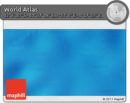 Physical 3D Map of the Area around 41° 51' 59" S, 4° 19' 30" E