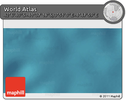 Satellite 3D Map of the Area around 41° 51' 59" S, 4° 19' 30" E