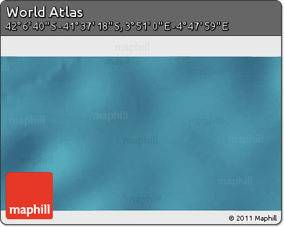 Satellite 3D Map of the Area around 41° 51' 59" S, 4° 19' 30" E