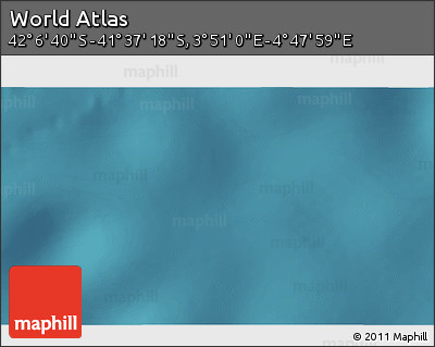 Satellite 3D Map of the Area around 41° 51' 59" S, 4° 19' 30" E