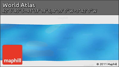 Physical Panoramic Map of the Area around 41° 51' 59" S, 4° 10' 30" W