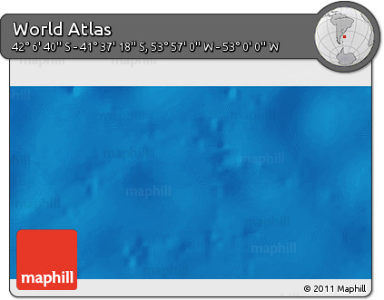 Physical 3D Map of the Area around 41° 51' 59" S, 53° 28' 30" W
