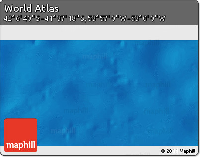 Physical 3D Map of the Area around 41° 51' 59" S, 53° 28' 30" W