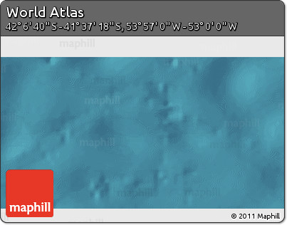 Satellite 3D Map of the Area around 41° 51' 59" S, 53° 28' 30" W