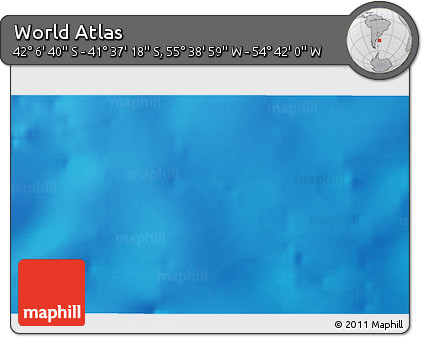 Shaded Relief 3D Map of the Area around 41° 51' 59" S, 55° 10' 29" W