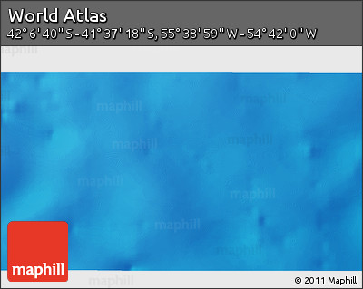 Shaded Relief 3D Map of the Area around 41° 51' 59" S, 55° 10' 29" W
