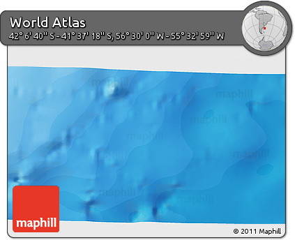 Political 3D Map of the Area around 41° 51' 59" S, 56° 1' 29" W