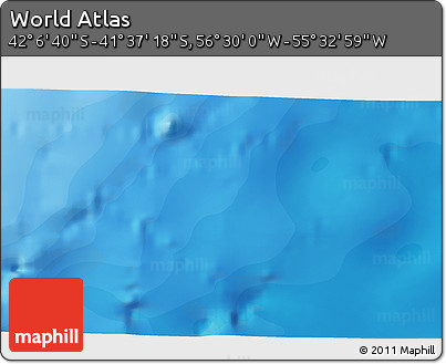 Political 3D Map of the Area around 41° 51' 59" S, 56° 1' 29" W