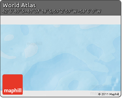 Political 3D Map of the Area around 41° 51' 59" S, 58° 34' 30" W