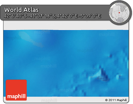 Physical 3D Map of the Area around 41° 51' 59" S, 5° 10' 30" E