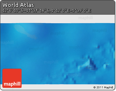 Physical 3D Map of the Area around 41° 51' 59" S, 5° 10' 30" E