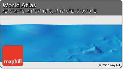 Physical Panoramic Map of the Area around 41° 51' 59" S, 5° 10' 30" E