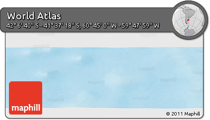 Physical Panoramic Map of the Area around 41° 51' 59" S, 60° 16' 29" W