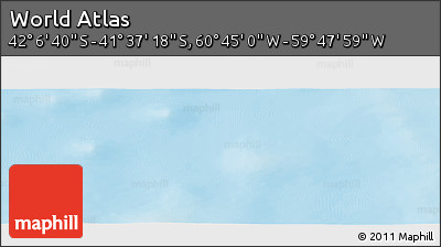 Physical Panoramic Map of the Area around 41° 51' 59" S, 60° 16' 29" W
