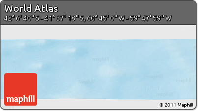 Physical Panoramic Map of the Area around 41° 51' 59" S, 60° 16' 29" W